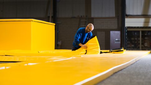 Refurbishment technician for renovating trampoline parks or indoor playgrounds